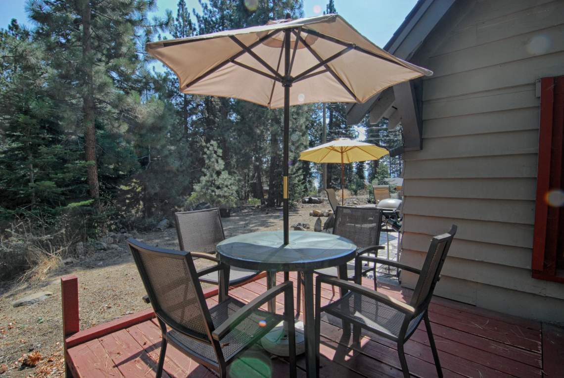 Patio Seating at Rear of the Cabin